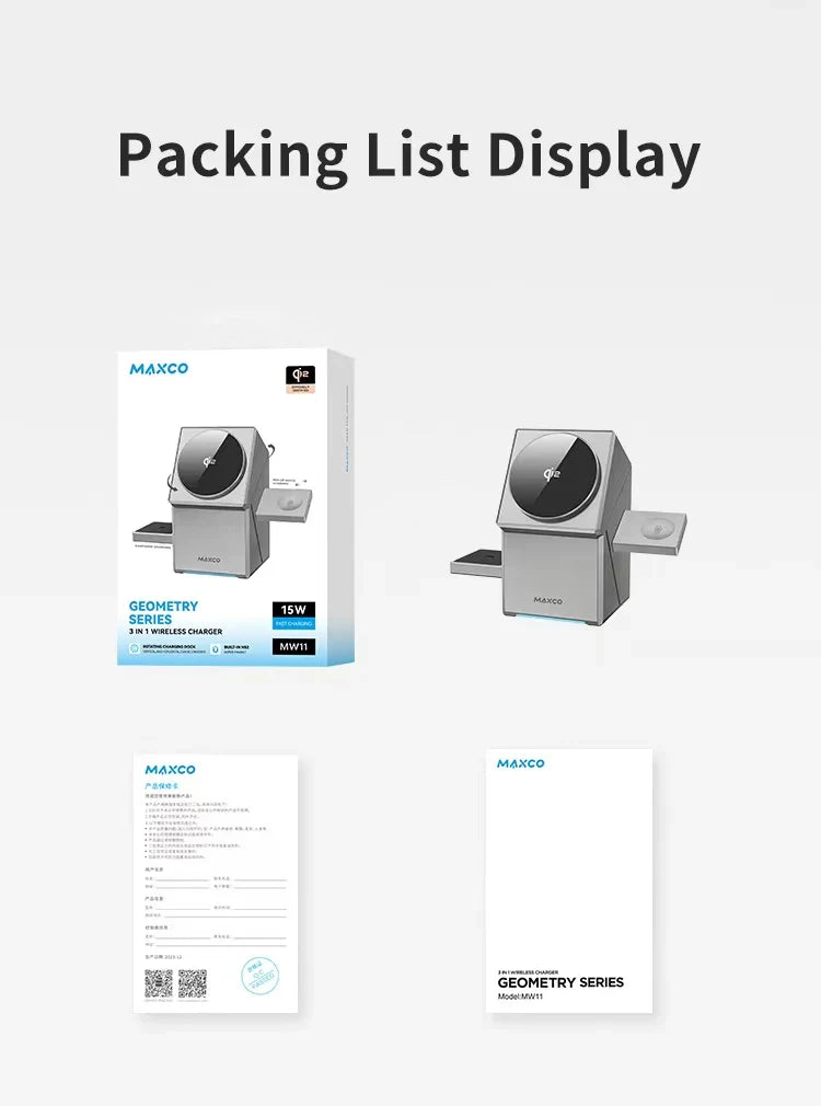 3-in-1 Magnetic Wireless Charger Stand